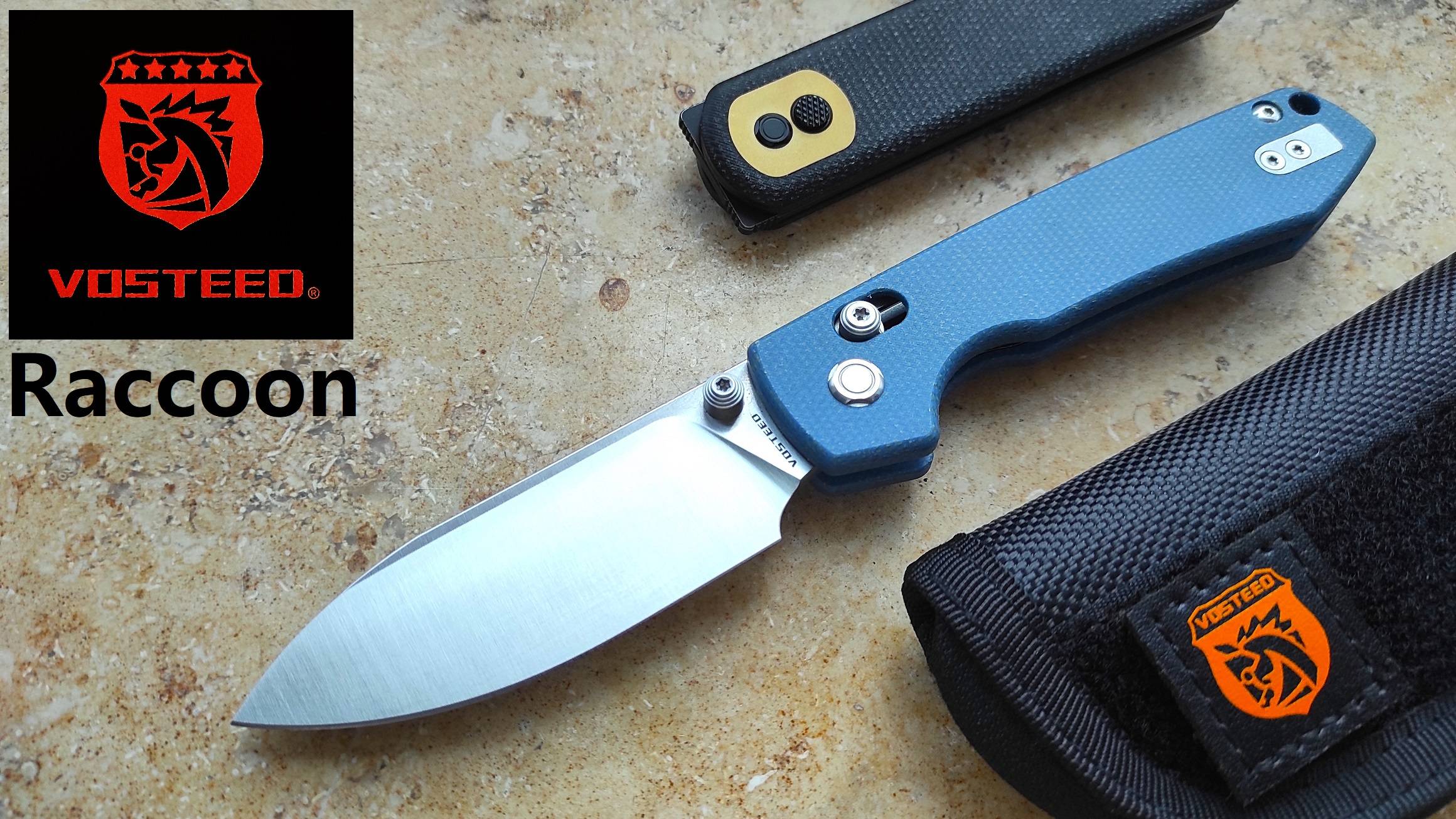 ✅ VOSTEED Raccoon - Denim Micarta Variant
