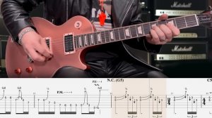 Guns N’ Roses - Paradise City - урок игры на электрогитаре с табами (ремейк)