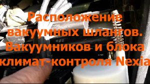 Расположение вакуумных шлангов Нексия от А до Я