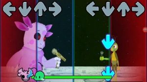 Лунтик x проклятый омлет фнф битва