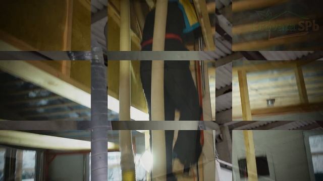 Утепление чердачного перекрытия эковатой. Механизированная засыпка.