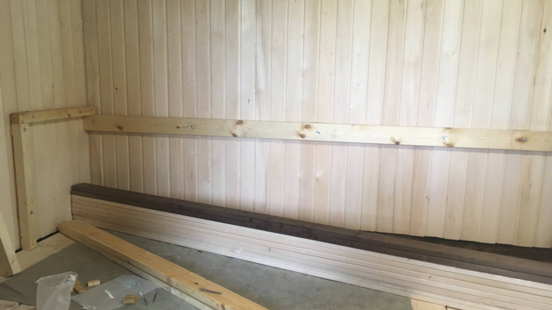 Полок в бане своими руками. Каркас полка.