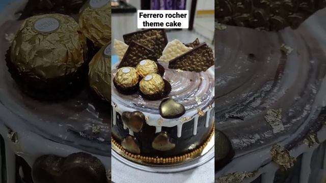 Ferrero rocher theme cake #shortsvideo #shorts #chocolatecake #cakedesigns #ferrerorochercake #cake смотреть онлайн
