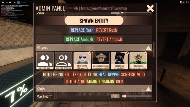 роблокс DOORS MINES, но у меня платная админка