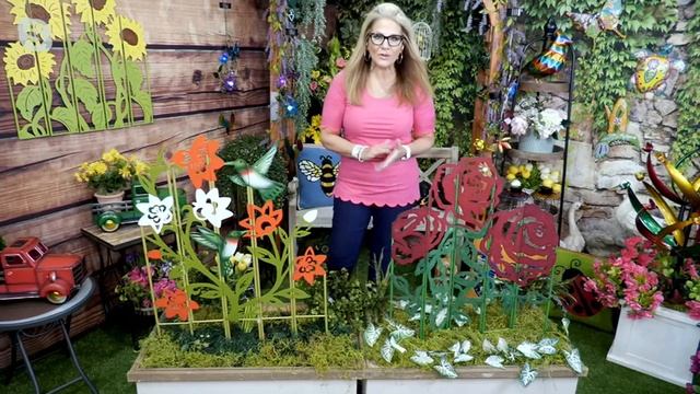 Plow & Hearth 34 Inch Metal 5 Panel Garden Stake on QVC смотреть онлайн