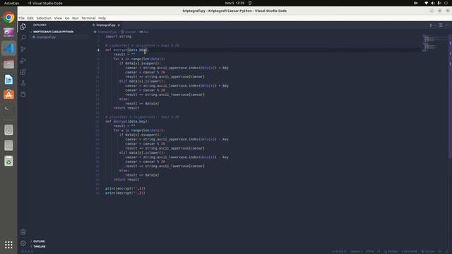 Caesar Cipher Cryptography in python смотреть онлайн