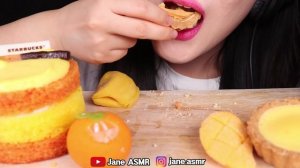 ASMR ORANGE FOODS *JACKFRUIT, MANGO GUMMY, PINEAPPLE JELLY 잭프루트, 망고 젤리, 파인애플 젤리 먹방 EATING SOUNDS