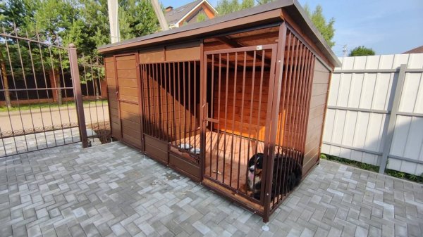 Вольер для собаки "Профи" с хозблоком или зимником