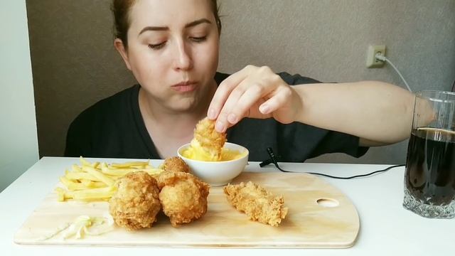КФС Стрипсы КУрица ШЕФ БУРГЕР|KFC (Fried Chicken Drumsticks Crispy Sandwich Fries)Eeating Show | 먹방