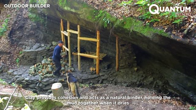 Man Builds Hidden UNDER-ROCK Home in the Forest смотреть онлайн