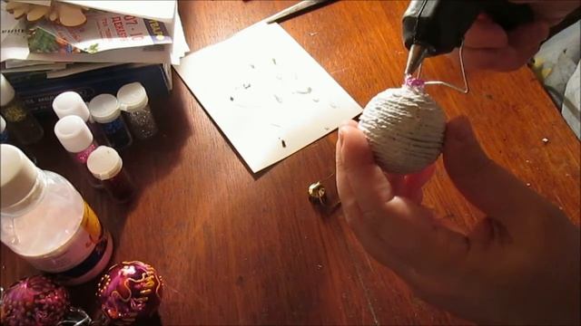 DIY _ ДЕКОР ЁЛОЧНЫХ ШАРОВ ШПАГАТОМ _ Elena Pero