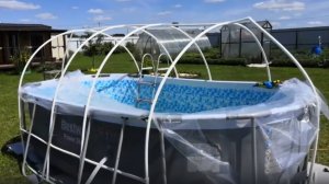 Навес для бассейна своими руками