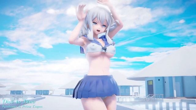 [MMD Kancolle] Kashima & Prinz Eugen - Dive To Blue [Sailor] [R-18]