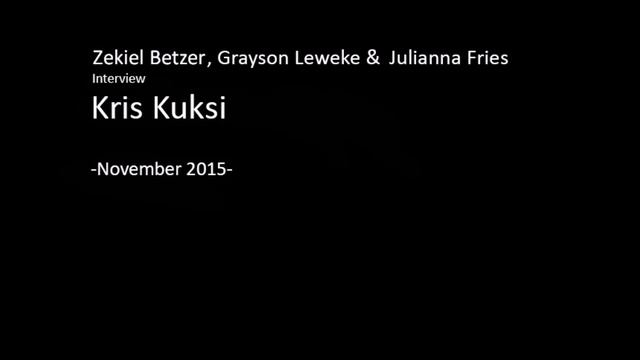 Zekiel Betzer, Grayson Lewke & Julianna Fries Interview Kris Kuksi - November 2015 смотреть онлайн