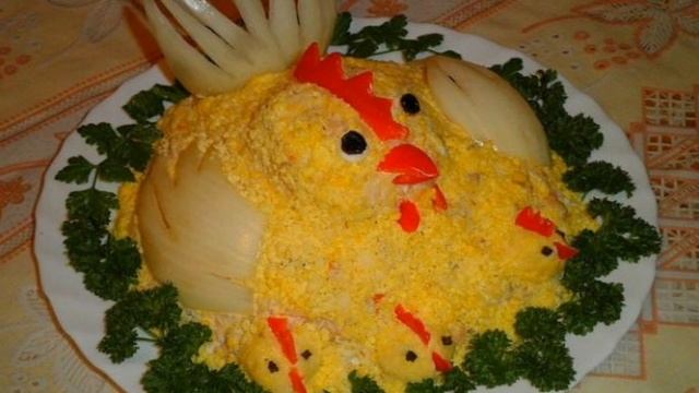 ЗИМНИЙ ПЕТУШОК. САЛАТ. ПРИЯТНОГО АППЕТИТА! смотреть онлайн