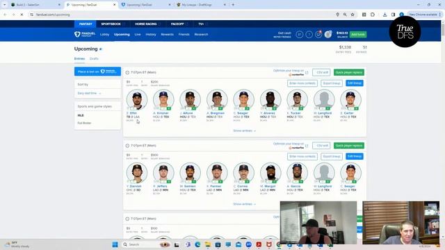 MLB DFS Live Before Lock Picks and Strategy смотреть онлайн