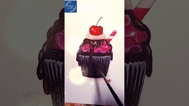 I am an artist, I can bake oops make cupcakes too! REALISTIC CUPCAKE #cupcake #yt #shorts #art смотреть онлайн
