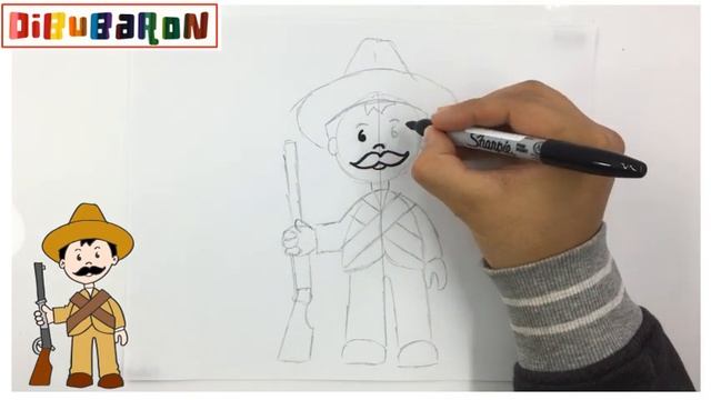Cómo dibujar a Pancho Villa | Dibujos faciles смотреть онлайн