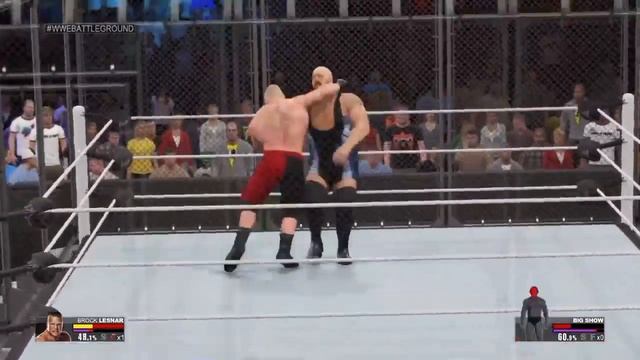 WWE2K15  Brock Lesnar Vs  Big Show Бой в клетке