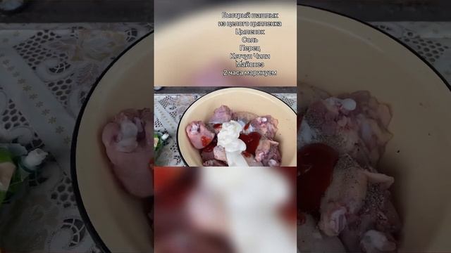 Шашлык из курицы с маринадом из кетчупа чили и майонеза смотреть онлайн