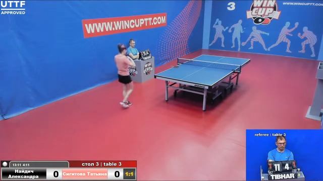 Найдич Александра 3-1 Сигитова Татьяна Турнир Восток 5 WIN CUP 16.06.21 ПрямаяТрансляция Зал3 смотреть онлайн
