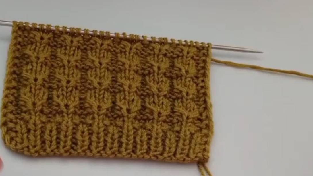 Простой, ОЧЕНЬ симпатичный рельефный узор спицами смотреть онлайн