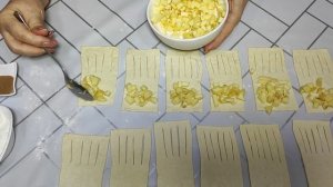 Слойки с Яблоками из Готового Слоеного Теста/Թխվածքաբլիթներ խնձորով եւ շերտավոր խմորով/