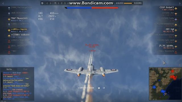 Meteor F. mk. 4 G41G vertical sandwich double kill! смотреть онлайн