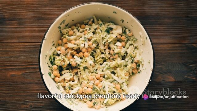 Crispy Vegan Caesar Salad with Chickpea Croutons | Healthy & Satisfying Plant-Based Recipe! смотреть онлайн