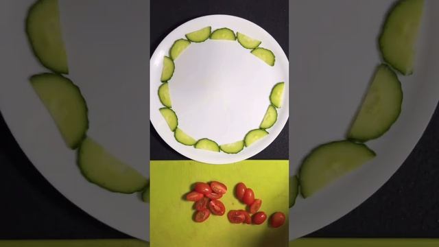 Easy and beautiful salad dressing idea/plating ideas/vegetable platter. #cucumber #cherrytomatoes смотреть онлайн