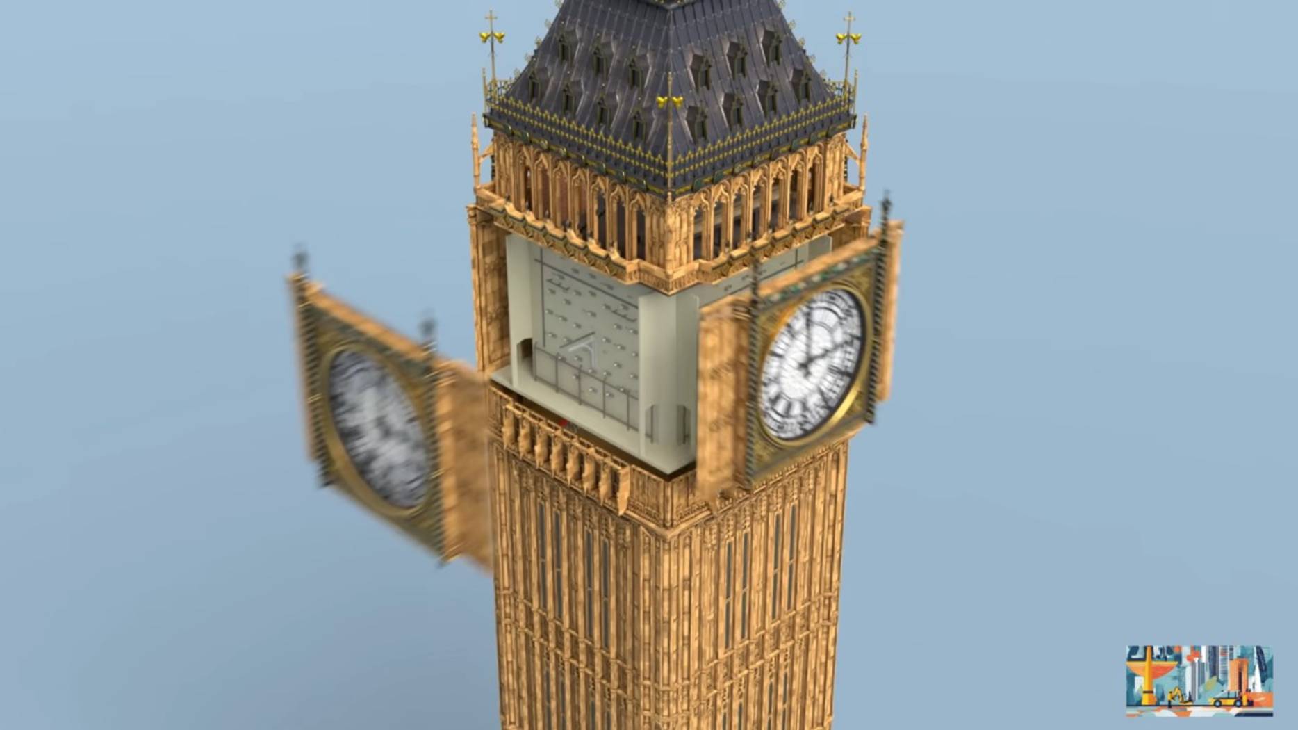 3. Как работает и что внутри Биг-Бена (Башня Елизаветы) смотреть онлайн