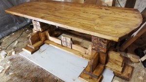 брутальный стол своими руками diy самоделка для дачи