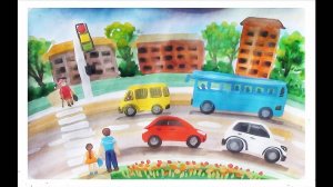 Как нарисовать город поэтапно. Видео урок для начинающих.