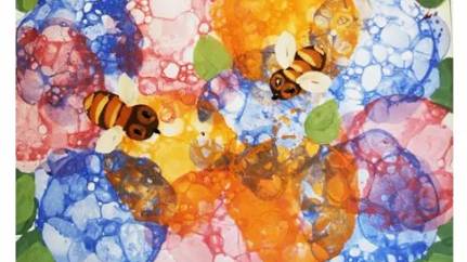 Как нарисовать цветы. Нетрадиционная техника. Поэтапное рисование. смотреть онлайн