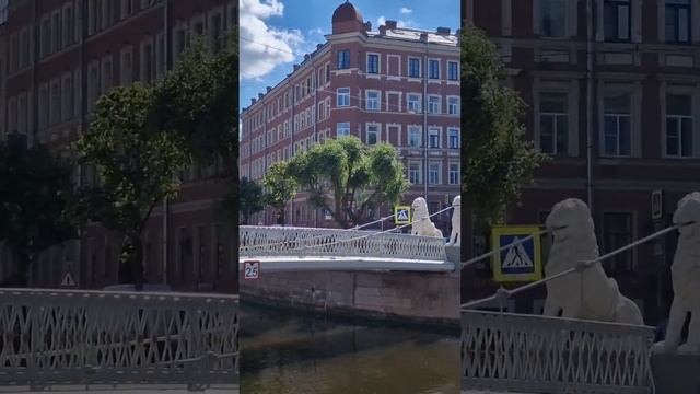 Набережная канала Грибоедова, Львиный мост, Санкт-Петербург #канал #мост #санктпетербург #russia смотреть онлайн