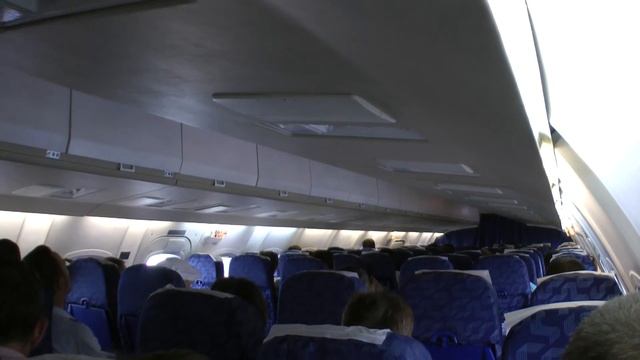 YAK-42D Gazprom Avia cabin view Vnukovo - Pulkovo (2nd flight) смотреть онлайн