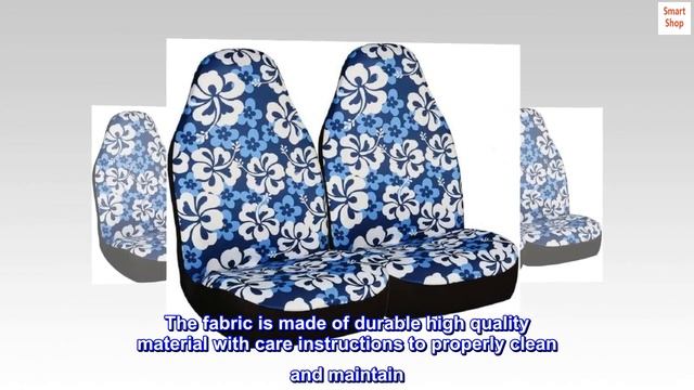 Allison 67-0346BLU Blue Hawaiian Print Universal Bucket Seat Cover - Pack of 2 смотреть онлайн