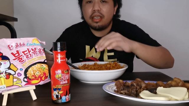 Samyang Hot Chicken Ramen Carbonara Mukbang! смотреть онлайн