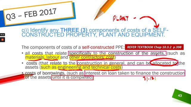 MFRS 116 |SELF-CONSTRUCTED PROPERTY PLANT & EQUIPMENT |INITIAL & SUBSEQUENT COSTS |CT FEB2017-FAR21 смотреть онлайн