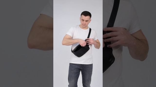 Мужская кожаная сумка Polar 8010 смотреть онлайн