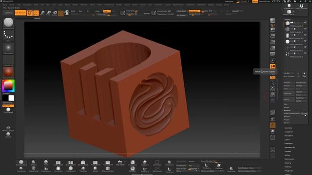 Zbrush. Lesson 18. Live Boolean (2) смотреть онлайн
