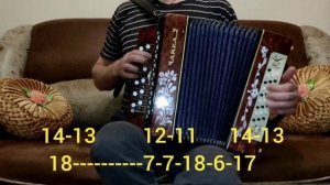 Снег кружится, летает летает.  Разбор на гармони