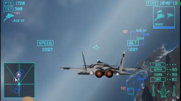 ace combat joint assault: mission 3 ---red and black ALPHA--- su-47 berkut (alberio squadron)