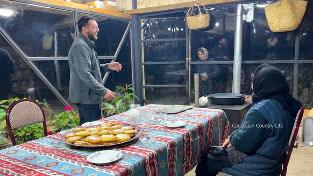 RURAL VILLAGE LIFESTYLE | AZERBAIJANI OLD GRANDMA COOKING UNIQUE DISH | CAUCASIAN COUNTRY LIFE