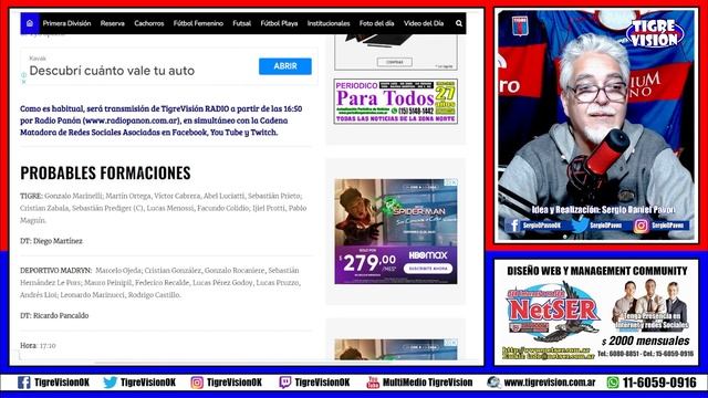 TIGRE vs. Deportivo Madryn: Promo y previa de TigreVisión RADIO por Radio Panón смотреть онлайн