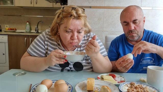 МУКБАНГ🍽 ЗАВТРАК ПО НАШЕМУ / ХОРОШО КОГДА ХОРОШО MUKBANG🍴breakfast. #mukbang #мукбанг
