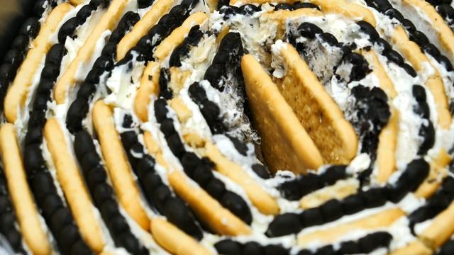 Easy and Delicious! Chocolate-Vanilla Striped Zebra Cake without Oven. смотреть онлайн