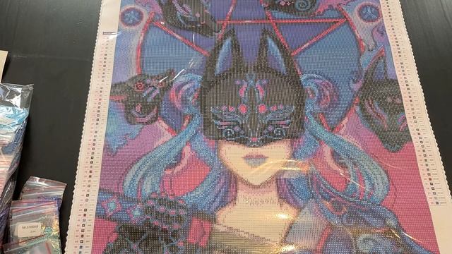 Sneak Peek d'un diamond painting de Carat Art - Neon Ghost de Nyfel смотреть онлайн