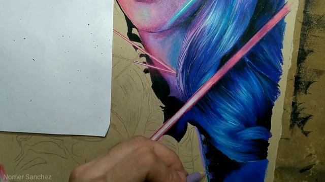 Time-lapse || Drawing using Prismacolor || Neon portrait смотреть онлайн