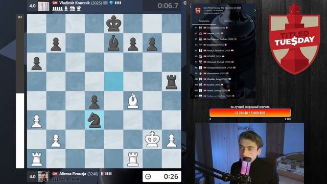 ИГРАЕМ ТИТУЛЬНЫЙ ВТОРНИК С ХИКАРУ И МАГНУСОМ! смотреть онлайн